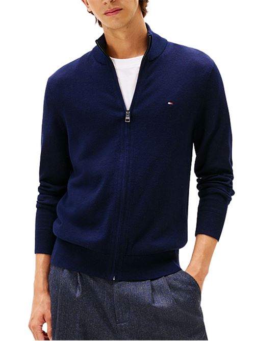 Cardigan misto cashmere con zip Tommy Hilfiger | MW0MW28050DW5